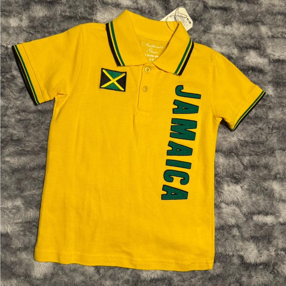 Yellow Jamaica Kids Polo Shirt